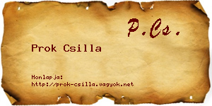 Prok Csilla névjegykártya