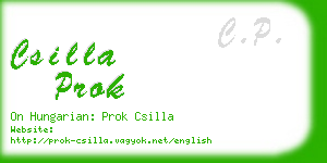 csilla prok business card